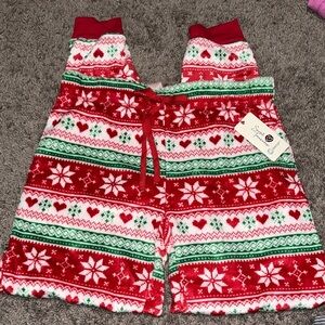 Secret Treasures Festive Red and Green Kids Pajama Bottoms